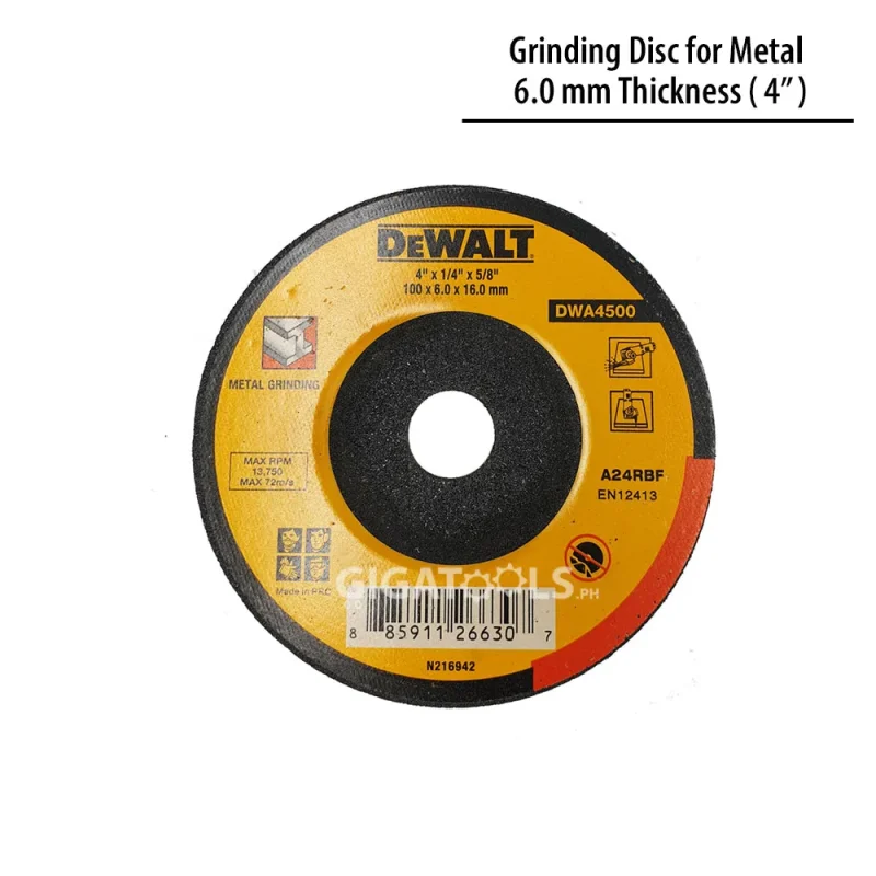 dewalt dwa4500 4 metal grinding disc