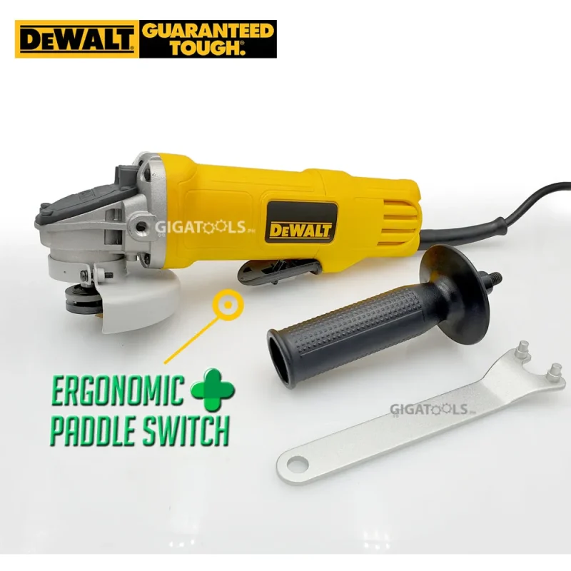 dewalt dwe8200pl 100mm 850w angle grinder w paddle switch