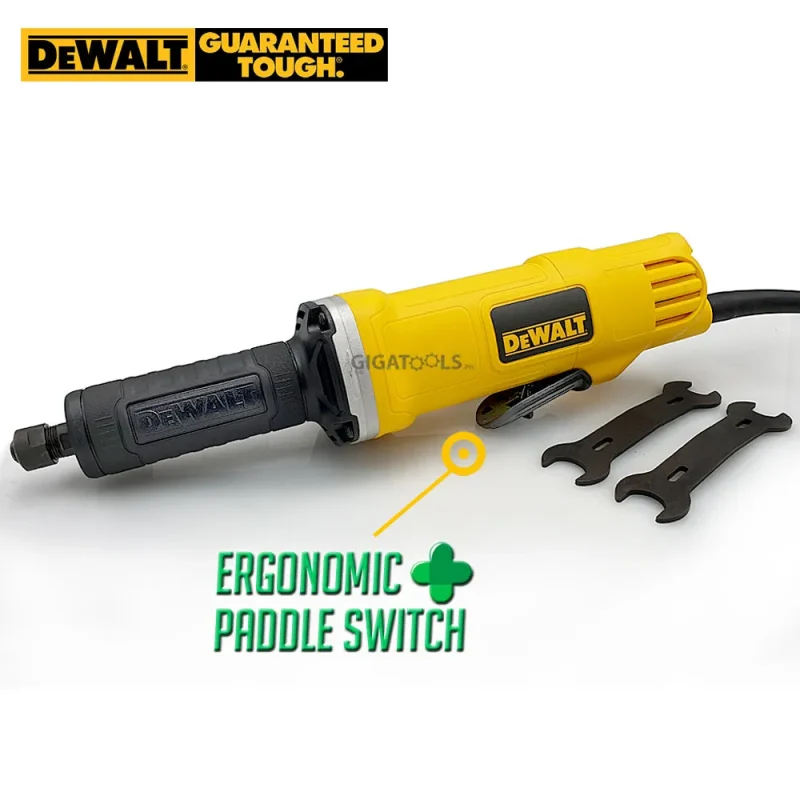 dewalt dwe886p 400w 6mm straight die grinder with ergonomic paddle switch