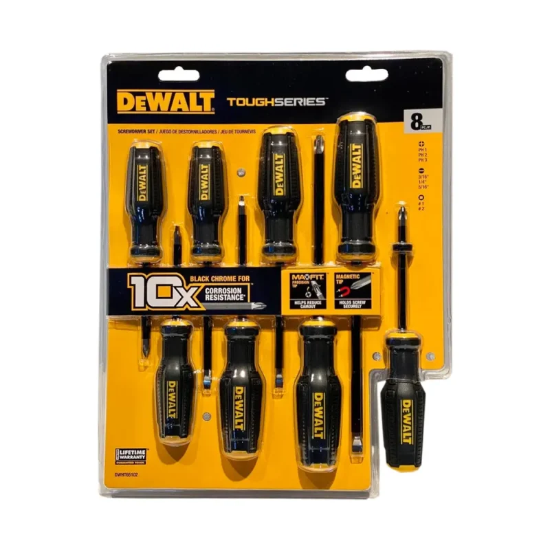 dewalt toughseries max fit 8 piece screwdriver set