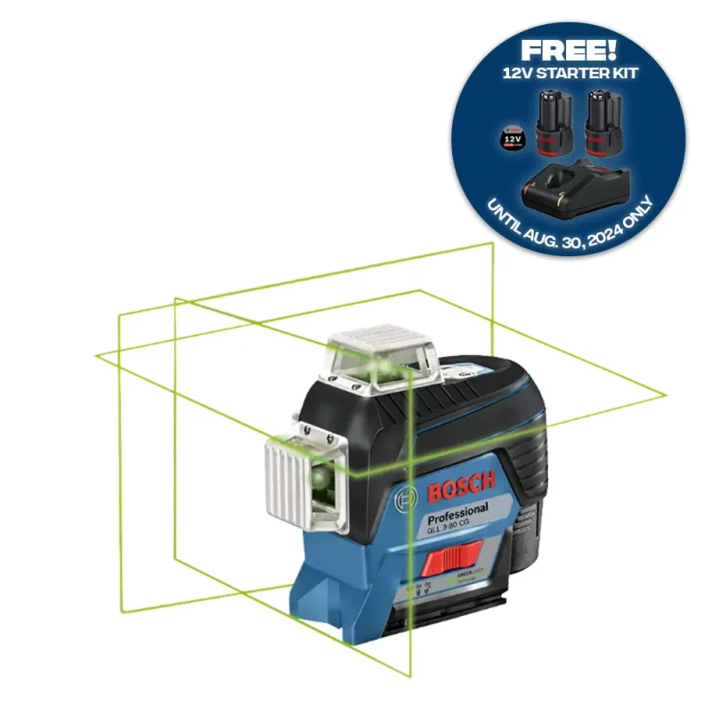 exclusive free bosch gll 3 80 cg 12v starter kit limited time offer