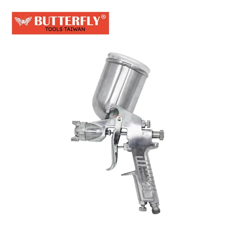 gravity feed spray gun w brass connector 600ml cup taiwan 627