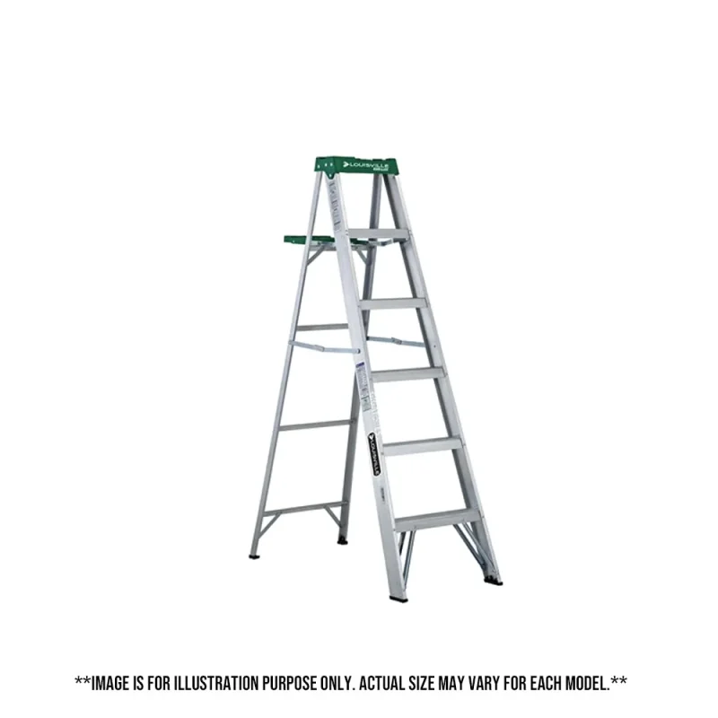 green louisville aluminum step ladder made in usa