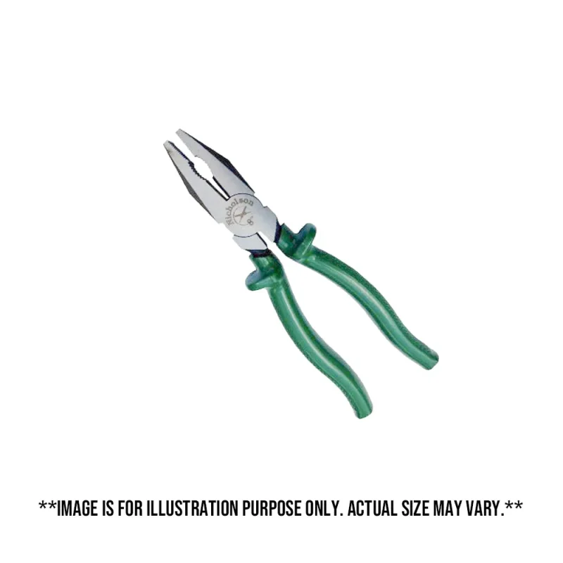 green pvc grip lineman s combination pliers by nicholson