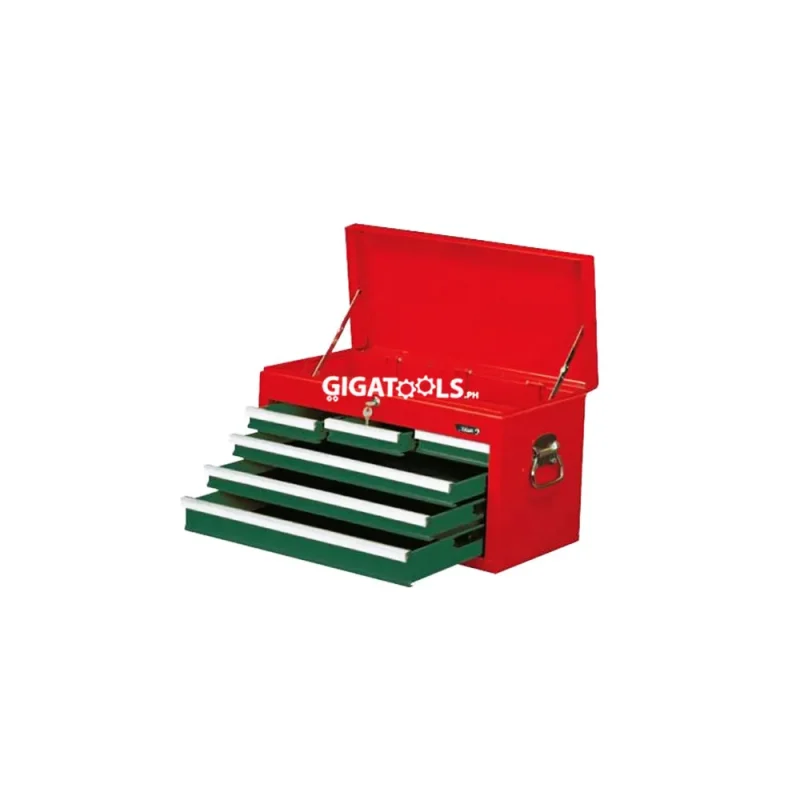 hans tools 9906 6 drawer tool chest green red