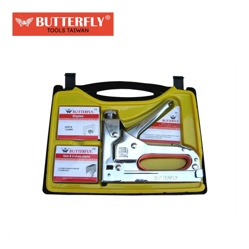 heavy duty 3 in 1 butterfly staple gun tacker 570 taiwan