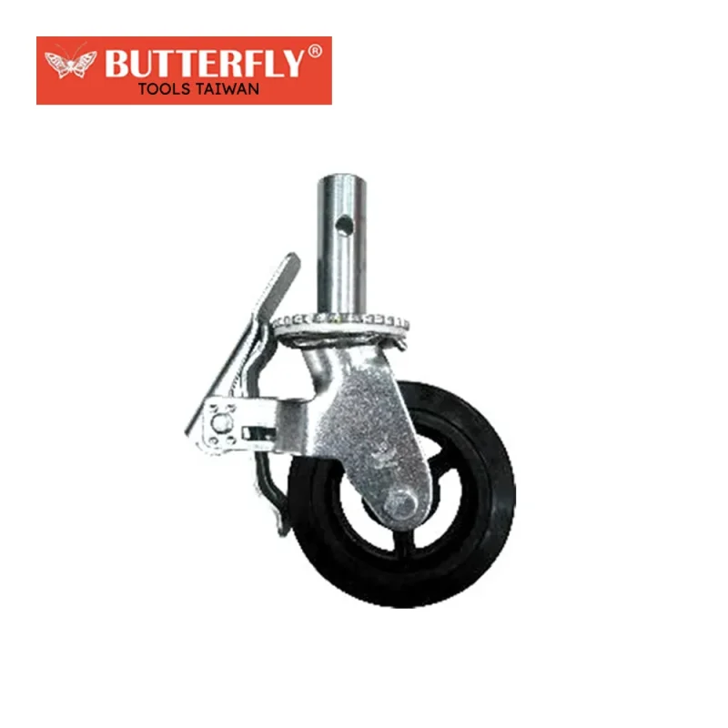 heavy duty butterfly scaffolding caster wheel 740 with stabilizer taiwan