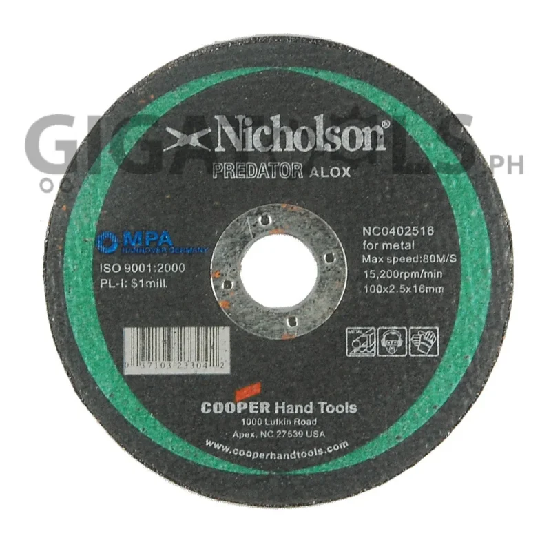 high quality nicholson 4 steel cutting disc precision cutting tool