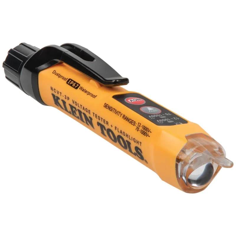 klein ncvt3p non contact voltage tester w flashlight 12 1000v ac