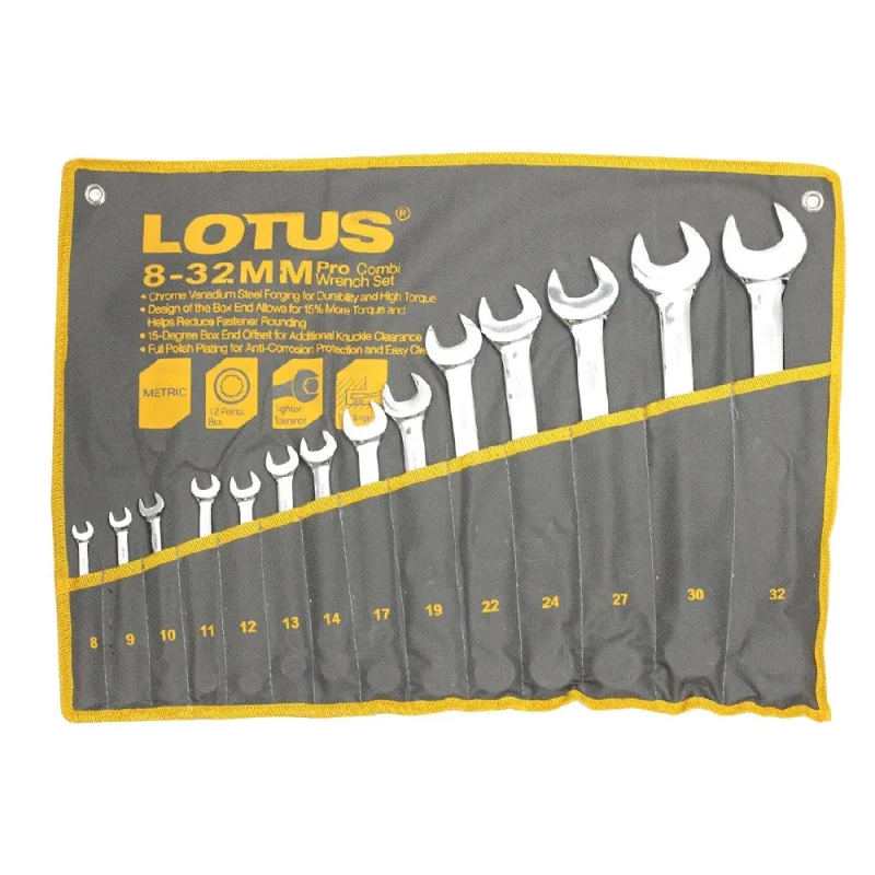 lotus 14 piece combination wrench set 8 32mm ltht8