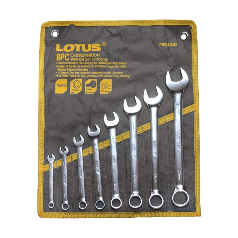 lotus 8 piece combination wrench set 6 22mm ltht6