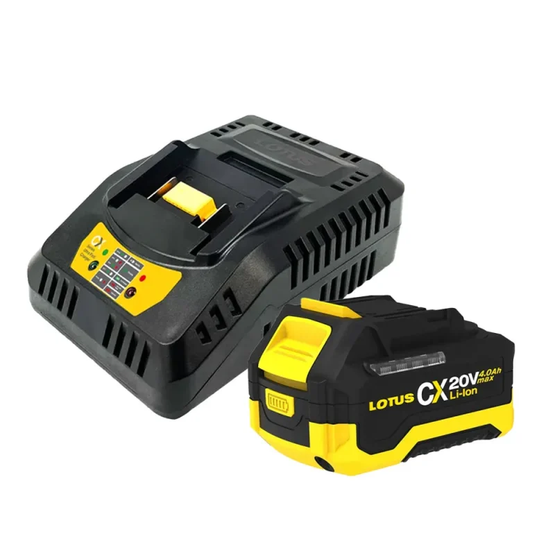 lotus cxfc200 fast charger 4 0ah battery set