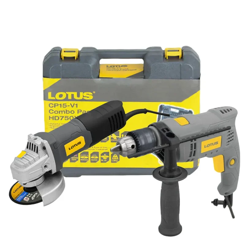 lotus impact drill angle grinder combo kit cp15 v1