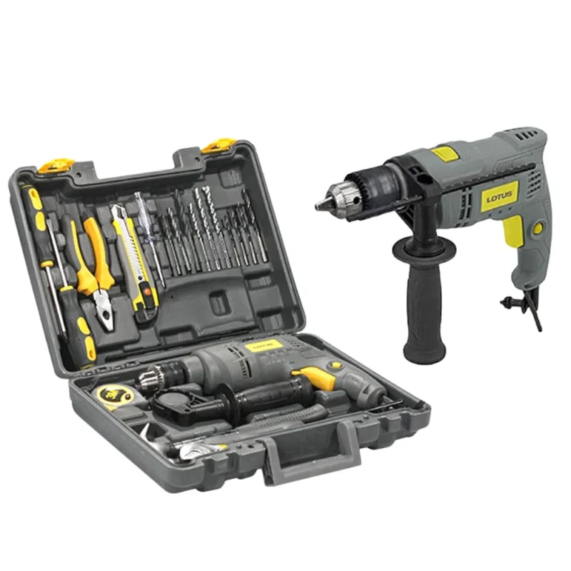 lotus lthd650xl 650w 13mm impact drill w 22pc tool kit