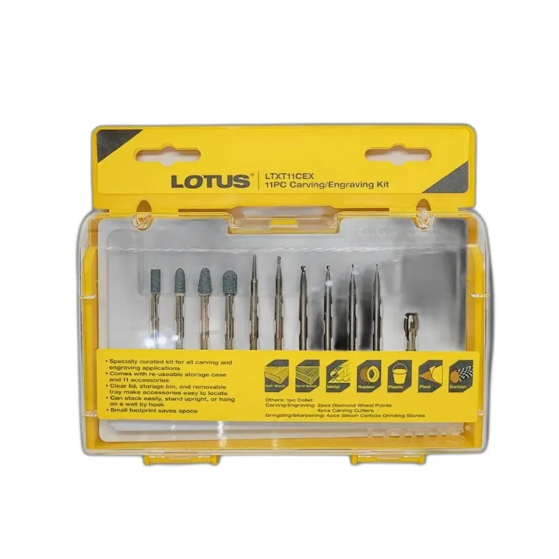 lotus ltxt11cex 11 piece rotary tool kit carving engraving set