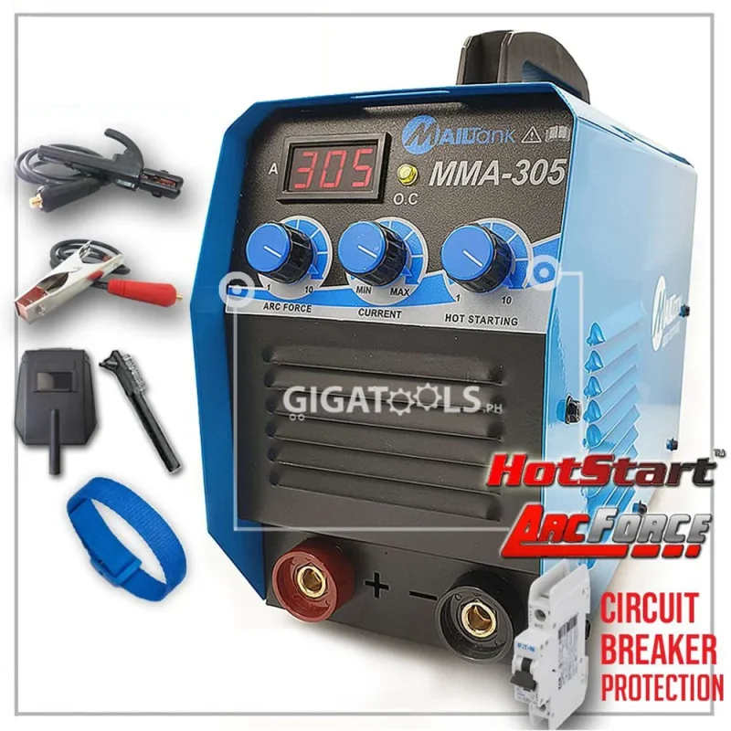 mailtank mma 305 inverter arc welder w hot start arc force