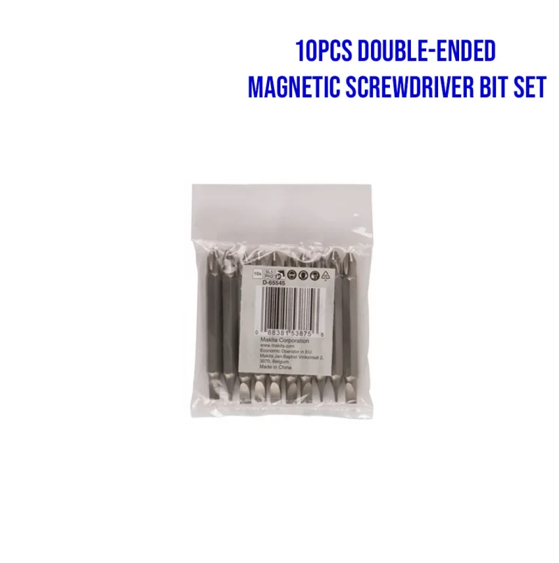 makita 10 piece magnetic screwdriver bit set d 65545