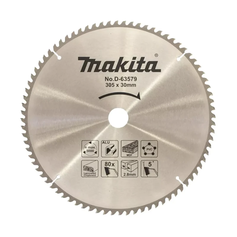 makita 12 80t circular saw blade for wood plastic mdf aluminum pvc