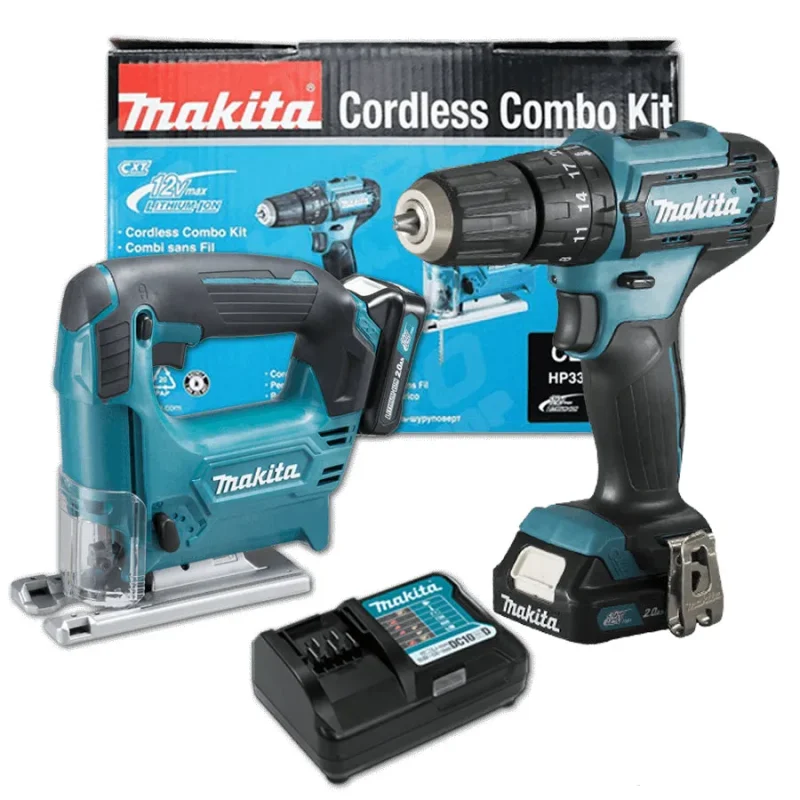 makita 12vmax cxt cordless combo kit hammer drill jigsaw