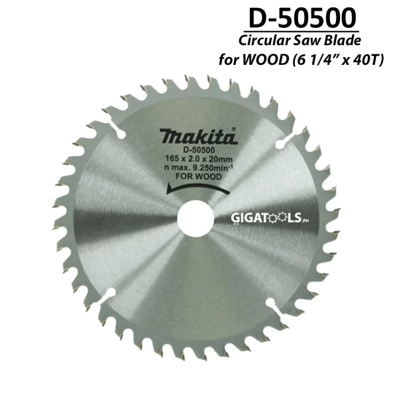 makita 165mm tct circular saw blade 40t for wood cutting