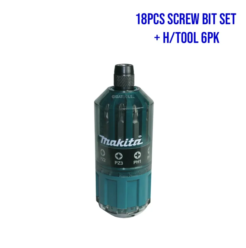 makita 18 piece screw bit set h tool 6pk kit buy now