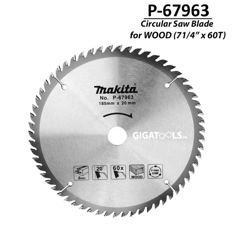 makita 185mm tct circular saw blade 60t for wood