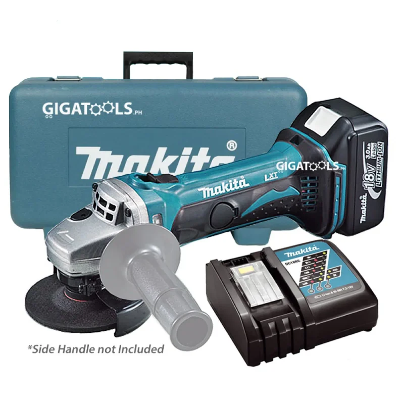 makita 18v cordless angle grinder 4 li ion lxt dga402rf