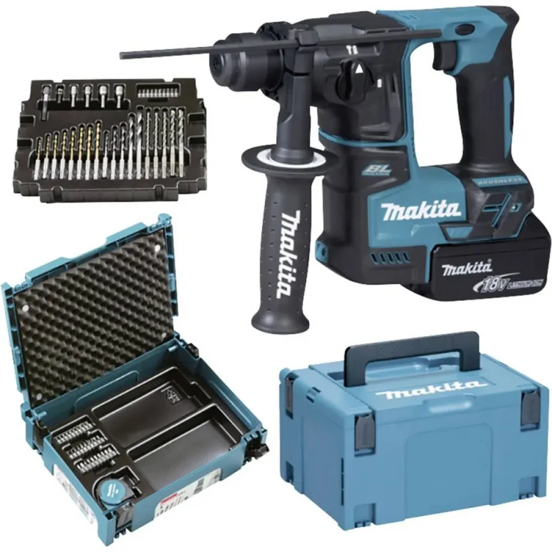 makita 18v cordless rotary hammer kit 17mm 1 2j lxt li ion