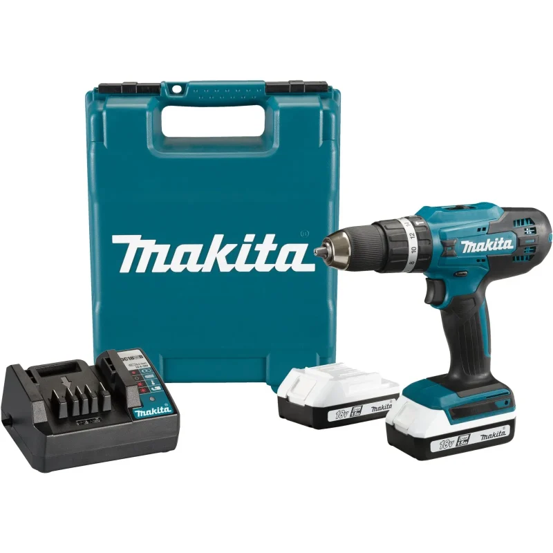 makita 18v g series cordless hammer drill kit 13mm 1 2