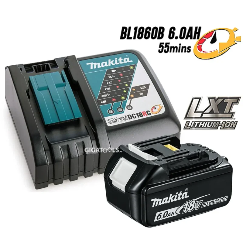 makita 18v lxt 6 0ah battery rapid charger combo set