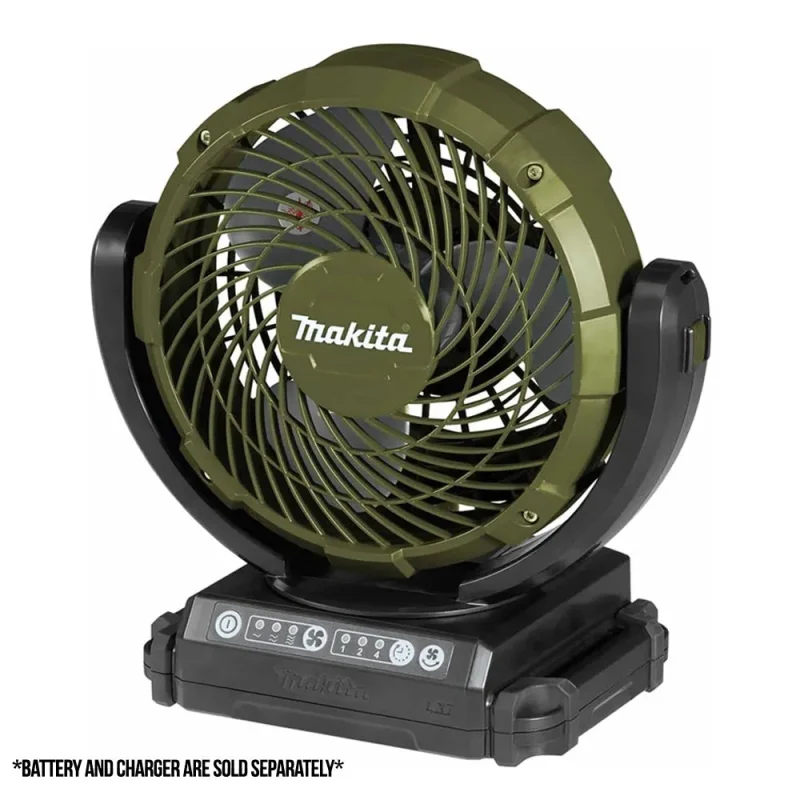 makita 18v lxt cordless 7 green auto swing fan bare tool