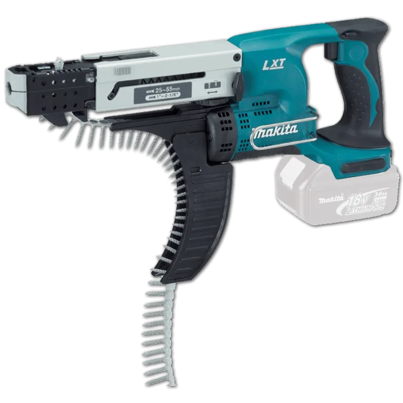 makita 18v lxt cordless screwdriver dfr550z 55mm auto feed silent clutch bare tool