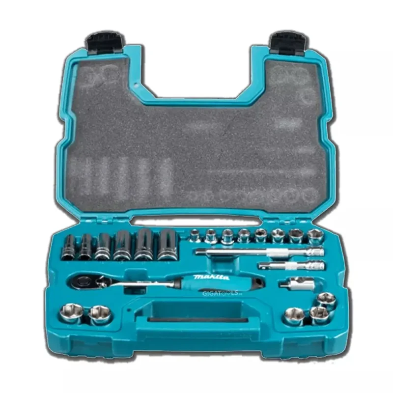 makita 23 piece 3 8 ratchet socket set b 65573