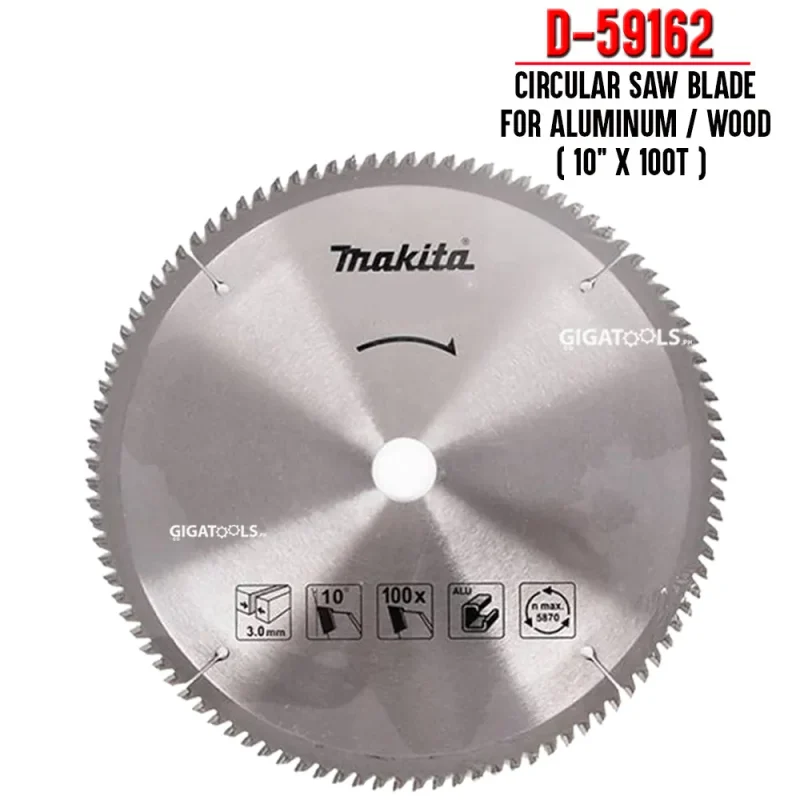 makita 260mm tct circular saw blade 100t wood aluminum cutting