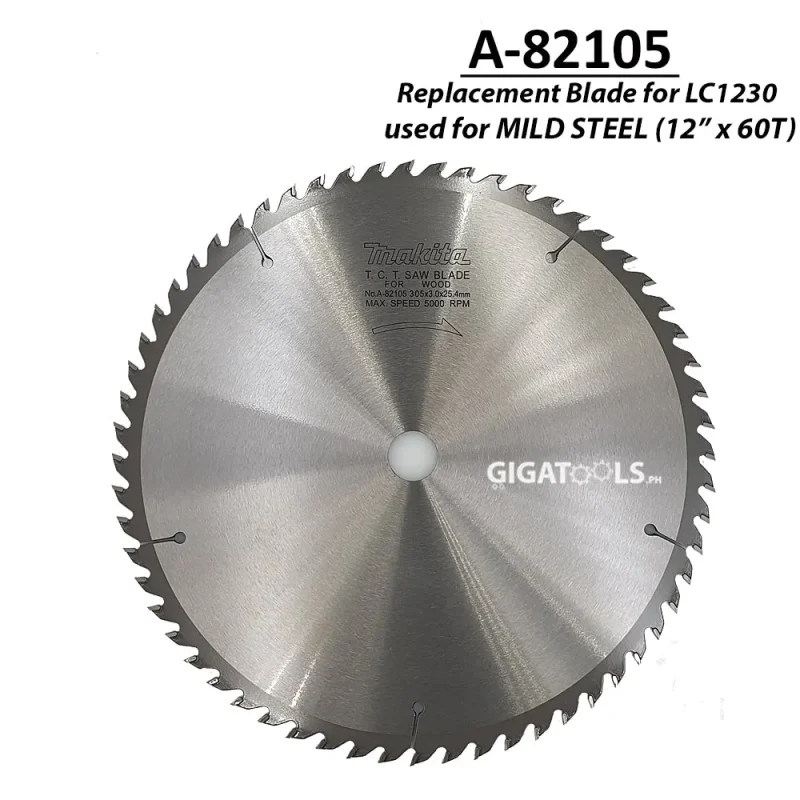 makita 305mm tct circular saw blade 12 x 60t for mild steel