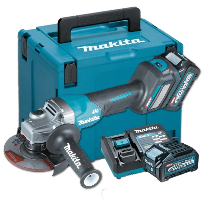 makita 40v xgt 100mm cordless angle grinder kit with paddle switch