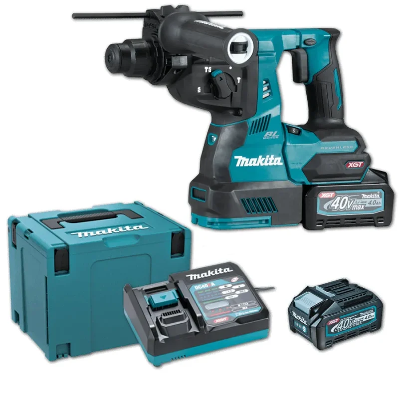 makita 40v xgt brushless hammer 28mm 3 mode action 2 8j li ion battery