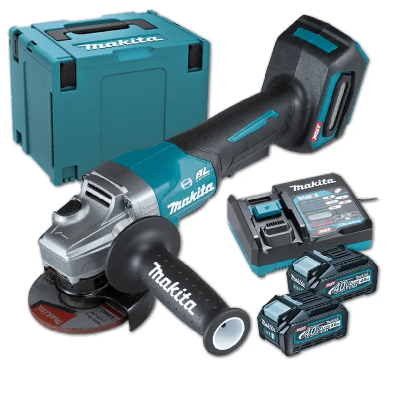 makita 40v xgt cordless angle grinder 4 kit with paddle switch