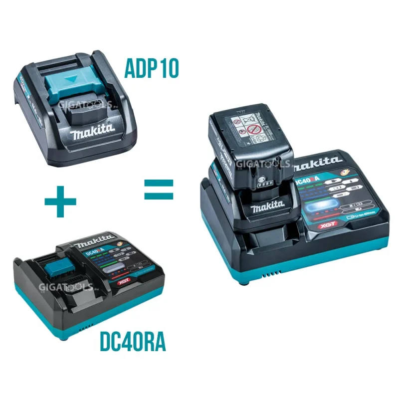 makita adp10 18v to 40v max adapter for xgt charger battery sold separately