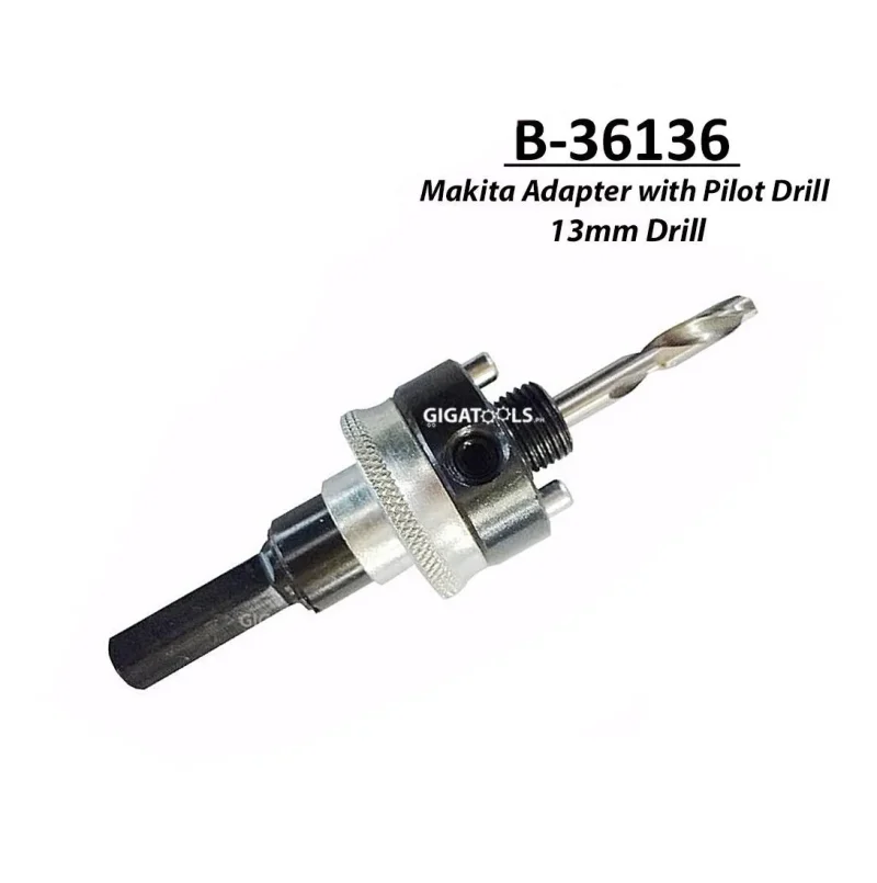 makita b 36136 hss pilot drill adapter for bim hole saws 13mm sheet metal