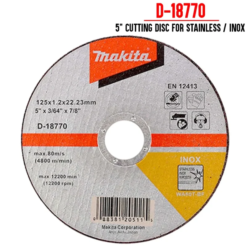 makita d 18770 125mm cutting disc for stainless steel