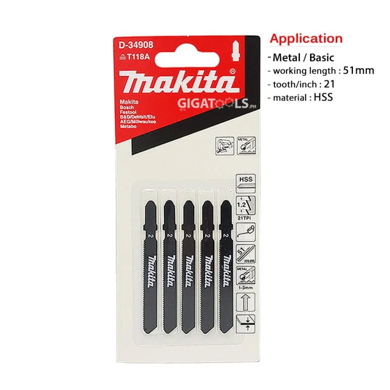 makita d 34908 jigsaw blade for metal cutting