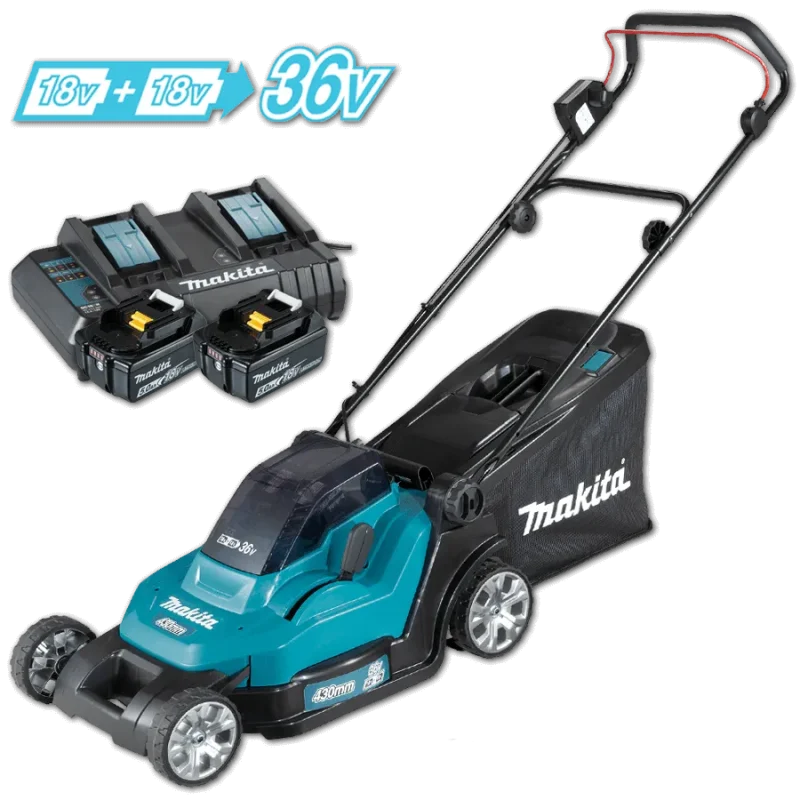 makita dlm432ct2 17 3 in 1 36v cordless lawn mower kit