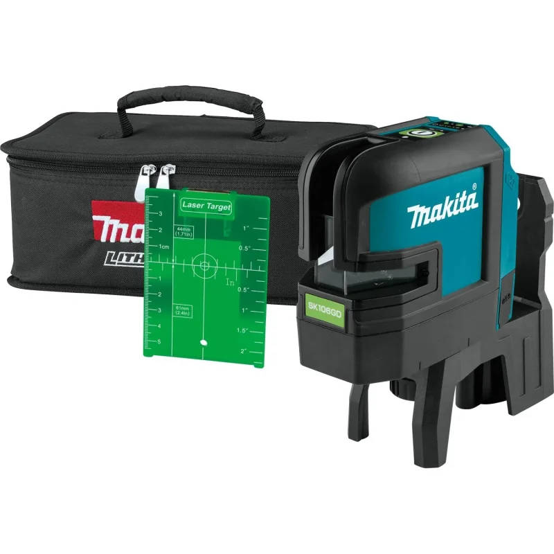 makita sk106gdz 12vmax cordless green beam laser self leveling 4 point cross line