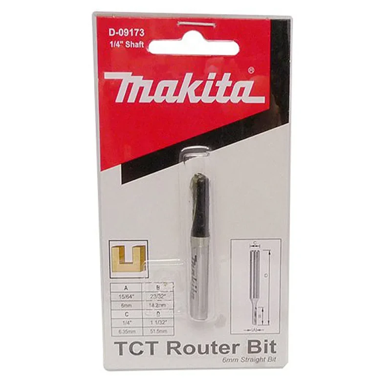 makita tct 6mm straight router bit 1 4 shaft d 09173