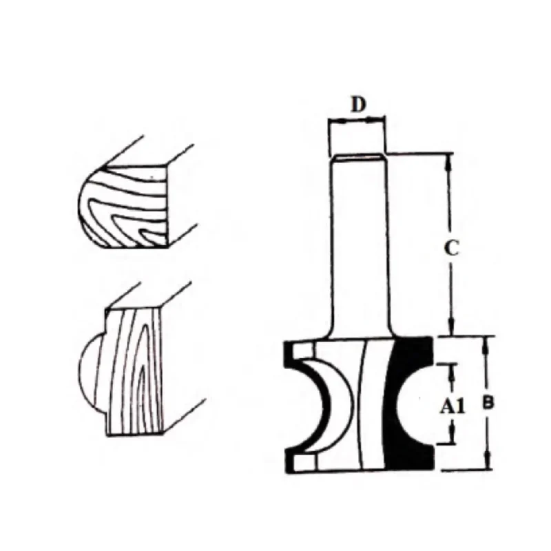 makita tungsten carbide half round bit