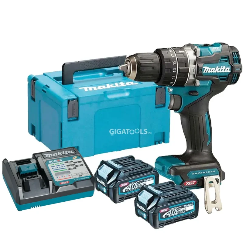 makita xgt 40v brushless hammer drill kit 13mm 65 n m