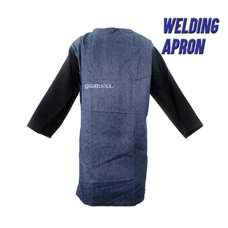 milltec denim welding apron with sleeves heavy duty protection