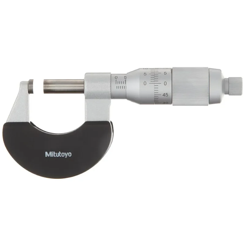 mitutoyo 106 series micrometer non rotating spindle with ratchet thimble