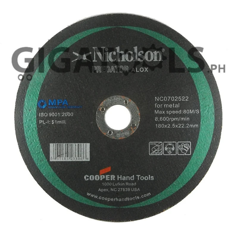 nicholson 7 180mm steel cutting disc precision cuts